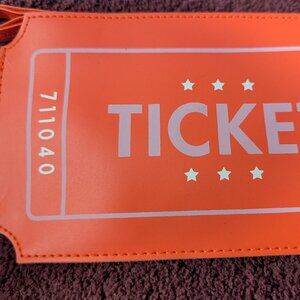 Ipsy Bag Red Orange Ticket April 2017 Sideshow Makeup Cosmetic Travel Bags.